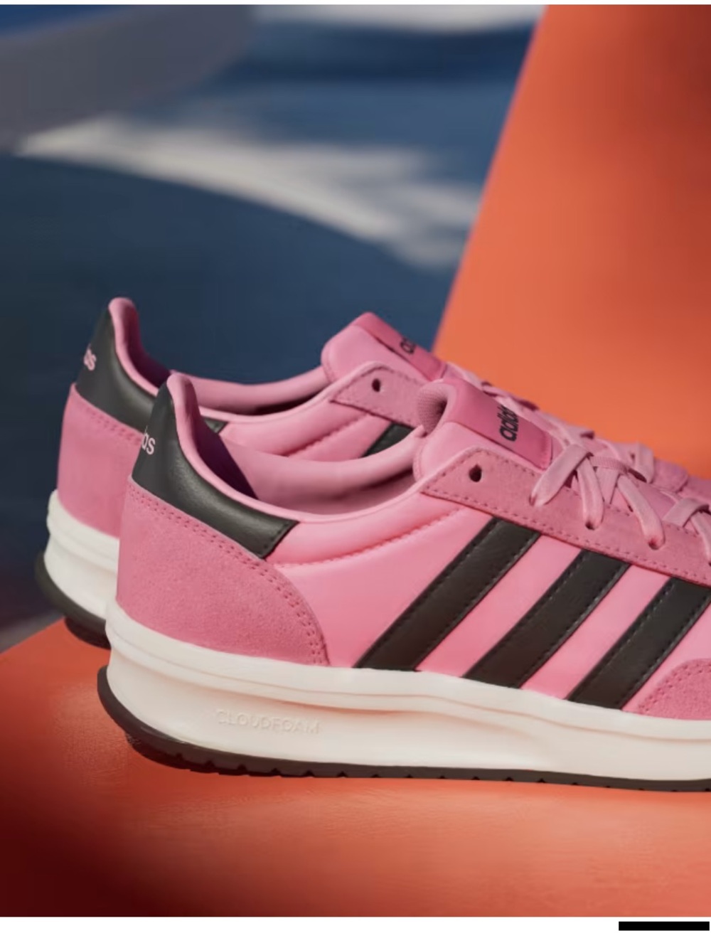 NWT adidas Run 70s 2.0 Bliss Pink Core Black Pink Fusion Size 8 - Picture 11 of 11